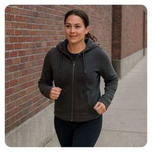 Barefoot Dreams zipper hoodie drawstring gray soft Jacket sweatshirt size xs